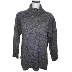15. Vintage Express Tricot Chunky Wool Turtleneck Tunic 90s Sweater Size Large
